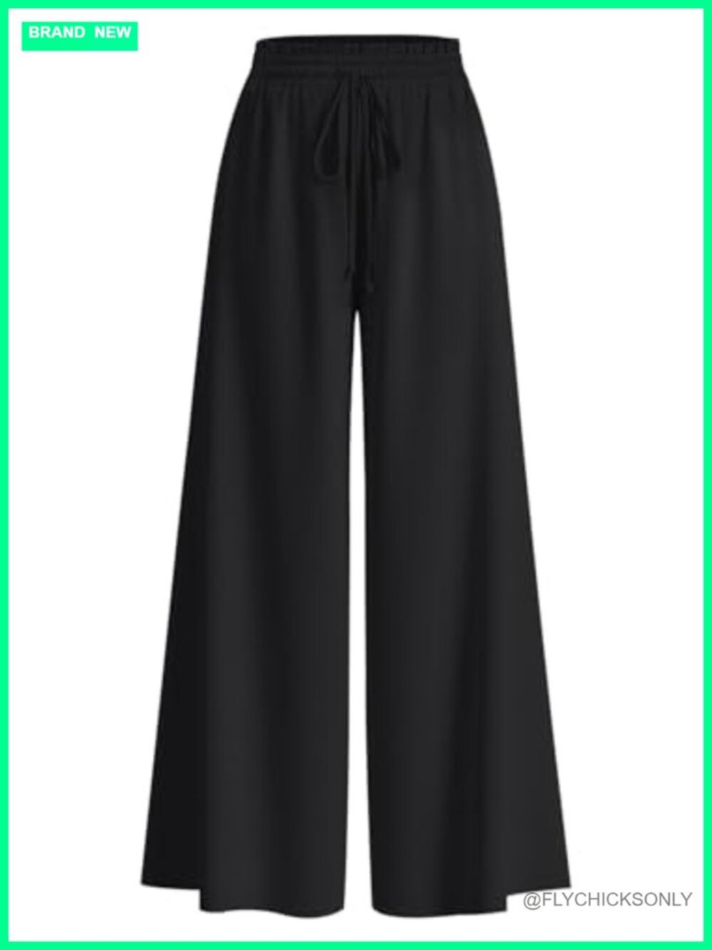 CFLONGE Womens Wide Leg Boho Floral Flowy Palazzo Pants Casual Trousers